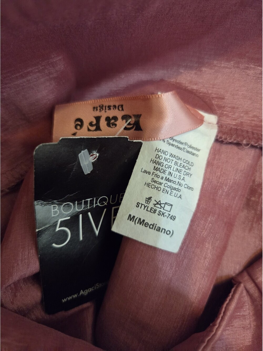 Boutique 5IVE Holiday High Low Hem Asymmetric Tie Sash Midi Skirt M - Picture 3 of 8